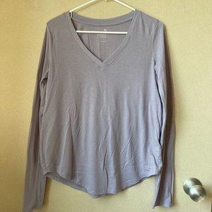 SO - Purple V-Neck Long-Sleeve